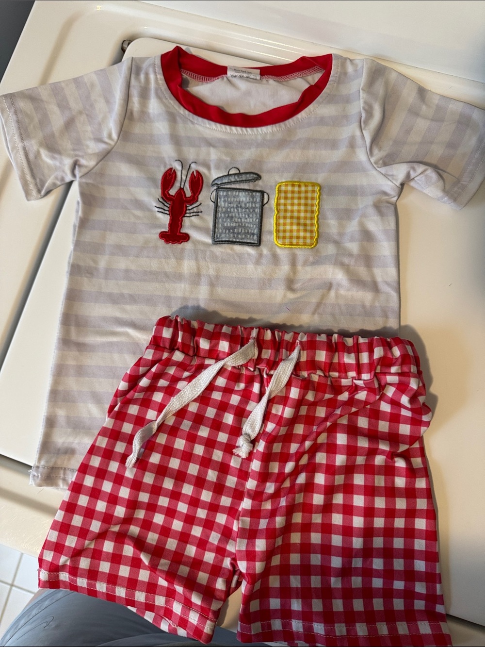 Crawfish Boil Kids 2 piece set